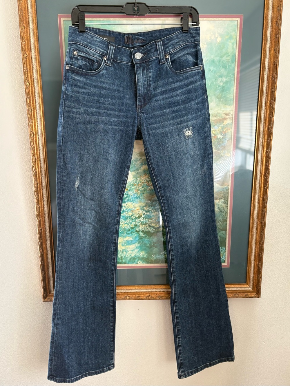Womens dark blue bootcut jeans